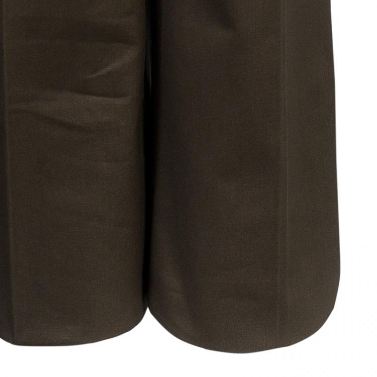 Pre Owned Gucci Brown Wide Leg Trousers M