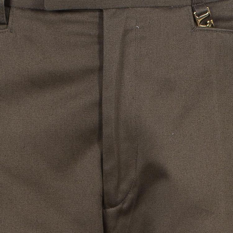 Pre Owned Gucci Brown Wide Leg Trousers M