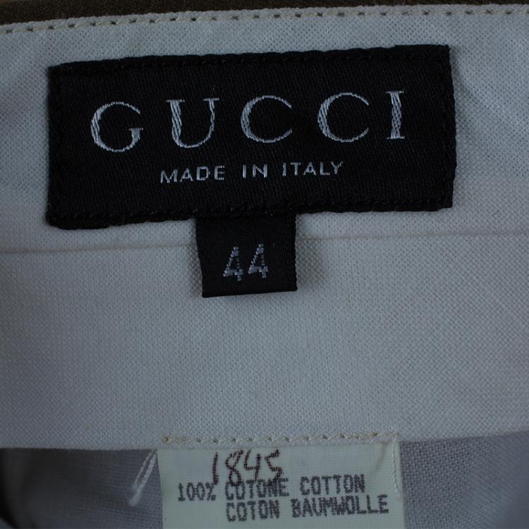 Pre Owned Gucci Brown Wide Leg Trousers M
