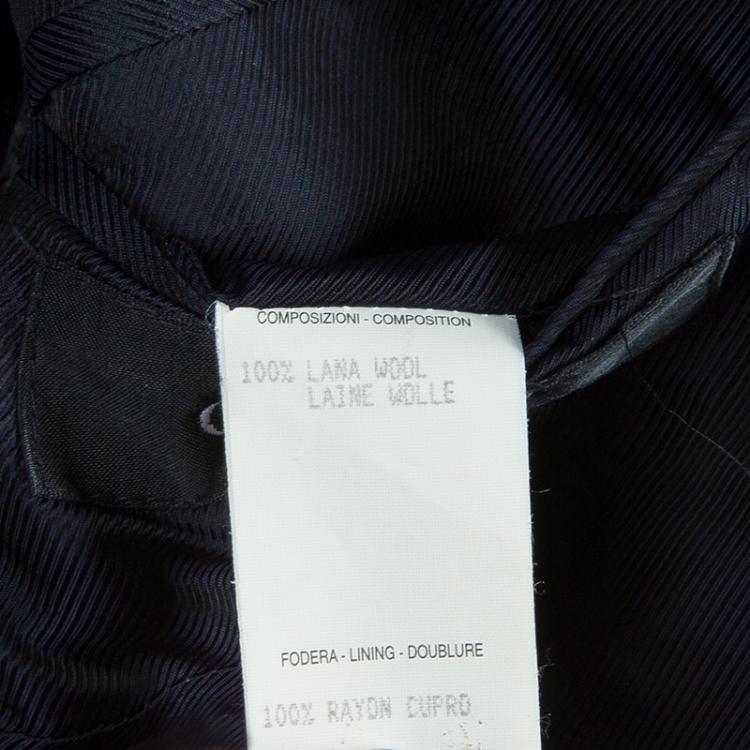 Pre Owned Gucci Navy Blue Wool Blazer M