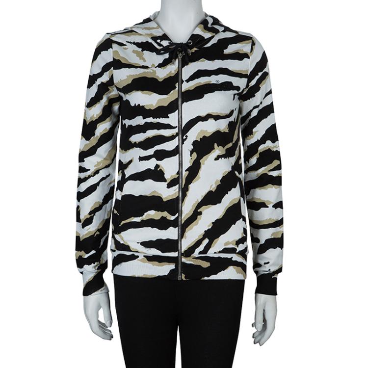 Pre Owned Gucci Multicolor Animal Print Hoodie S