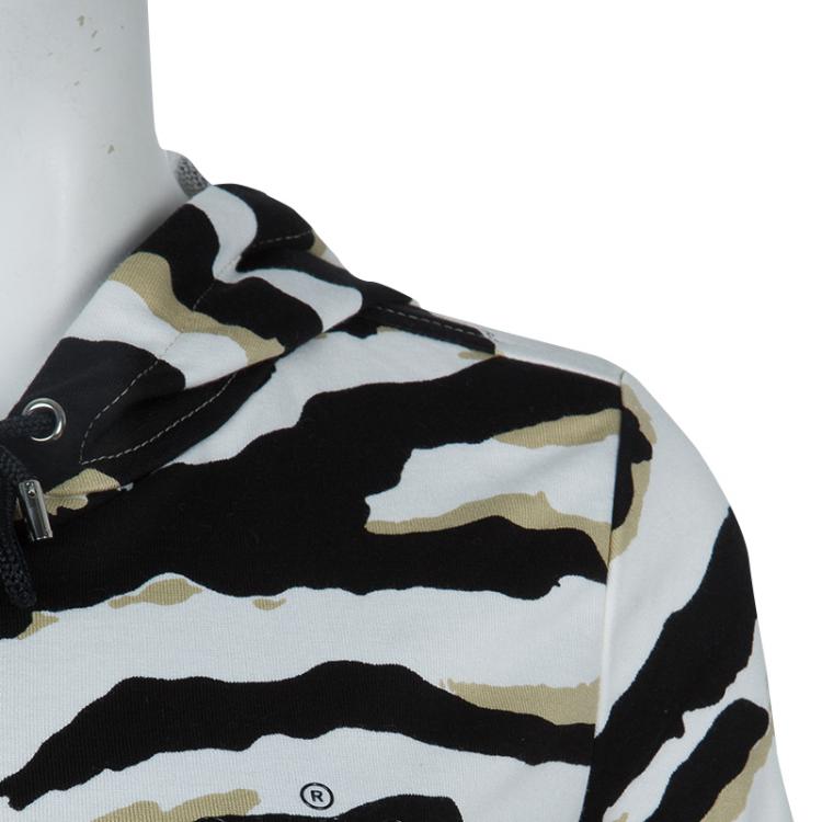 Pre Owned Gucci Multicolor Animal Print Hoodie S