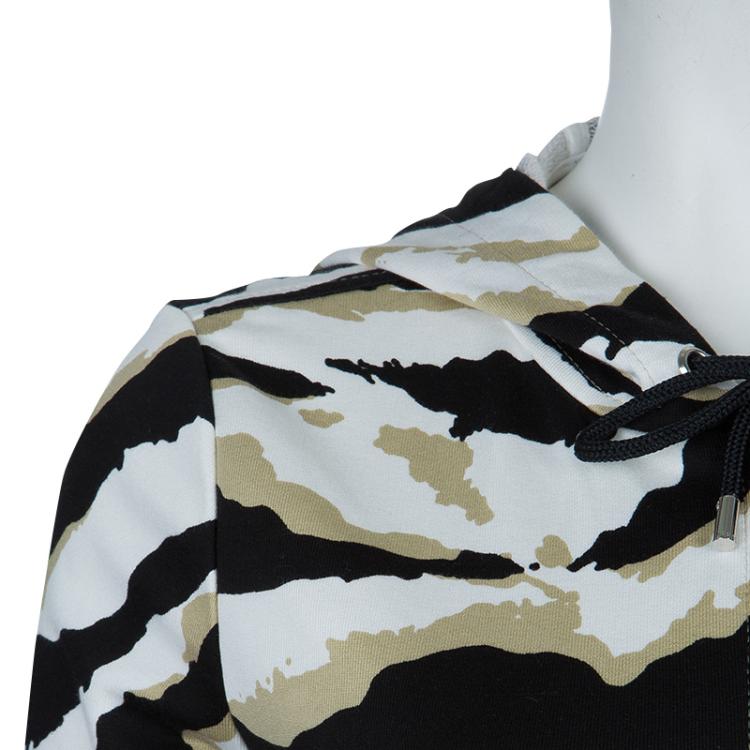 Pre Owned Gucci Multicolor Animal Print Hoodie S