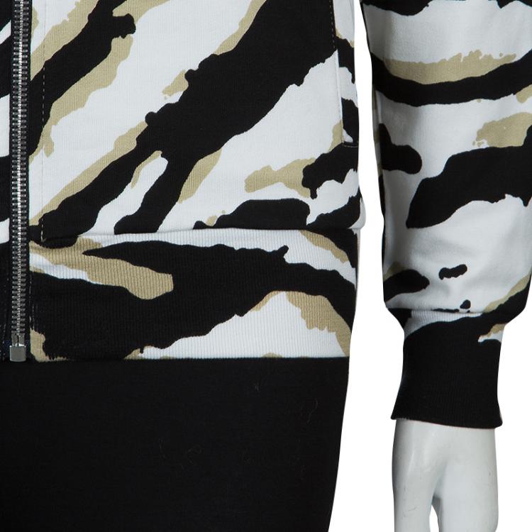 Pre Owned Gucci Multicolor Animal Print Hoodie S