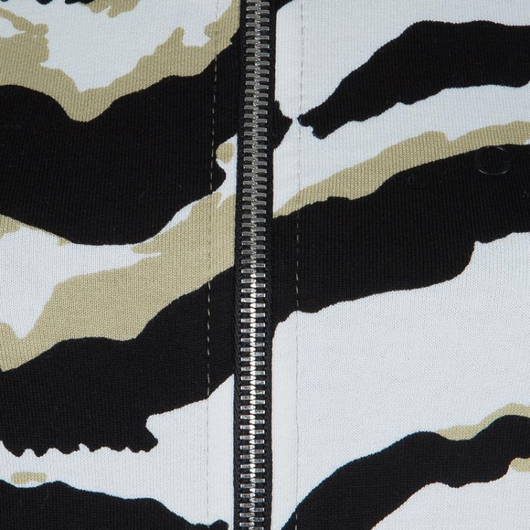 Pre Owned Gucci Multicolor Animal Print Hoodie S