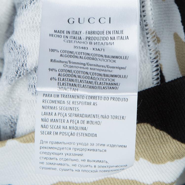 Pre Owned Gucci Multicolor Animal Print Hoodie S