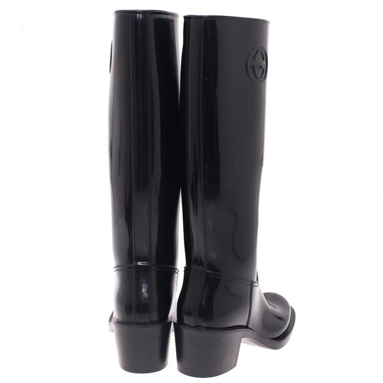 gucci rubber rain boots