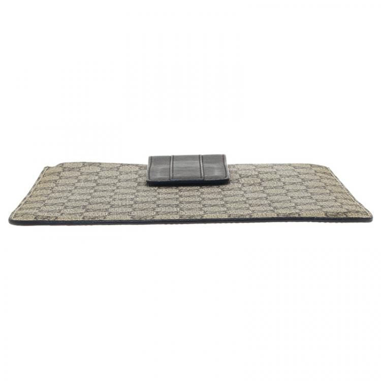 Pre Owned Gucci Brown Guccissima Canvas and Leather iPad Cover