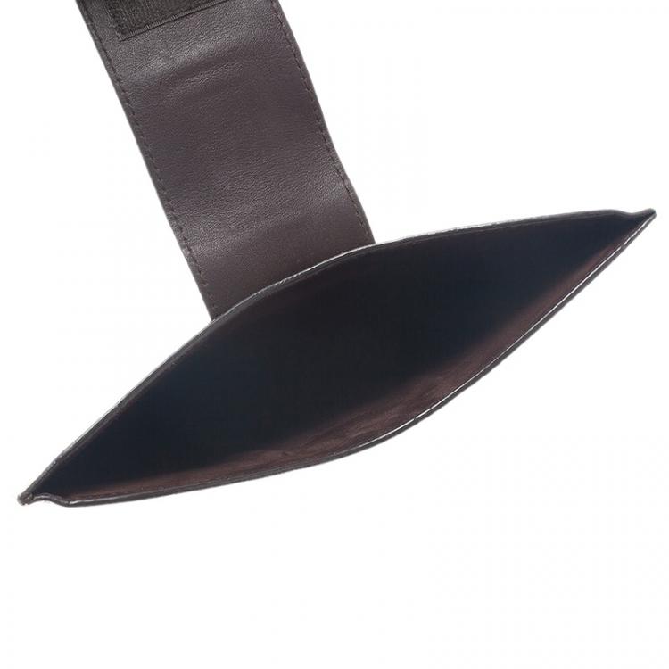 Pre Owned Gucci Brown Guccissima Canvas and Leather iPad Cover