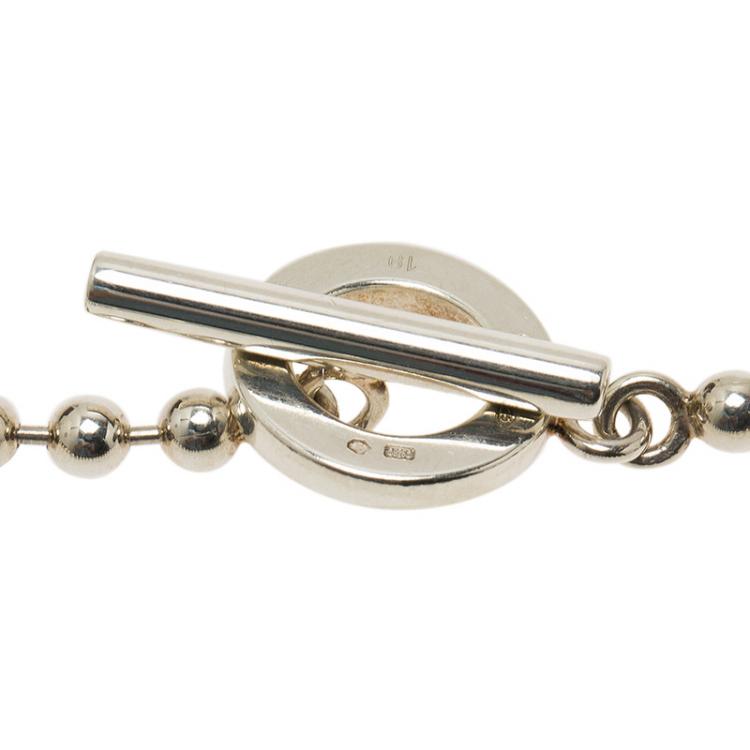 Pre Owned Gucci G Silver Chain Bracelet