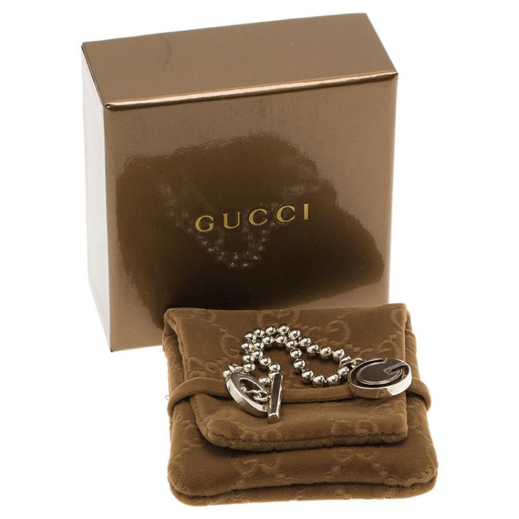 Pre Owned Gucci G Silver Chain Bracelet