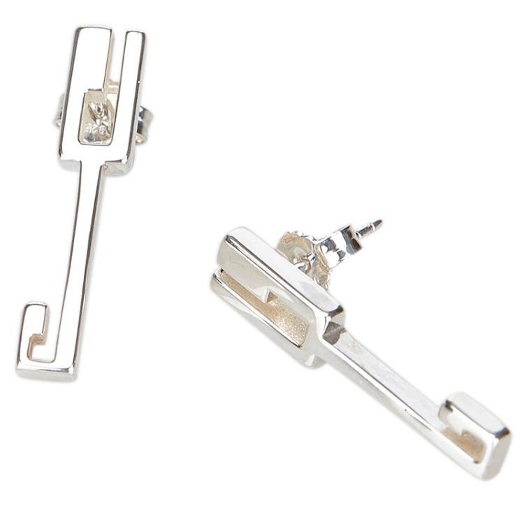 Pre Owned Gucci Silver 925 Stud Earrings