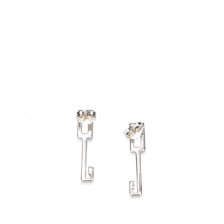 Pre Owned Gucci Silver 925 Stud Earrings