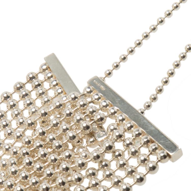 Pre Owned Gucci Tiered Beads Silver Bracelet