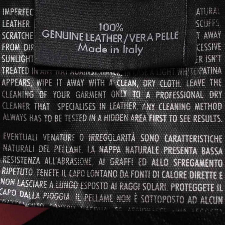 Pre Owned Gucci Black Cropped Leather Jacket S