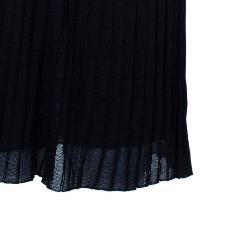 Pre Owned Gucci Black Halterneck Chiffon Dress S