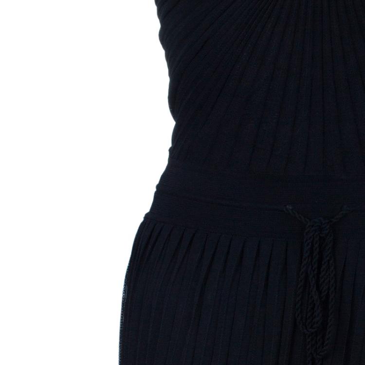 Pre Owned Gucci Black Halterneck Chiffon Dress S