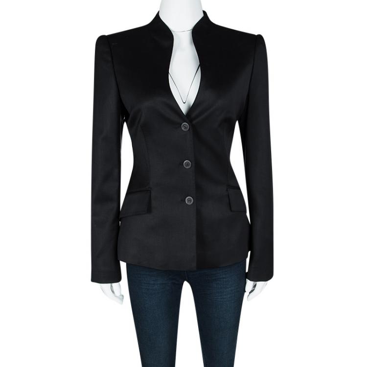 Pre Owned Gucci Black Wool Tailored Blazer M