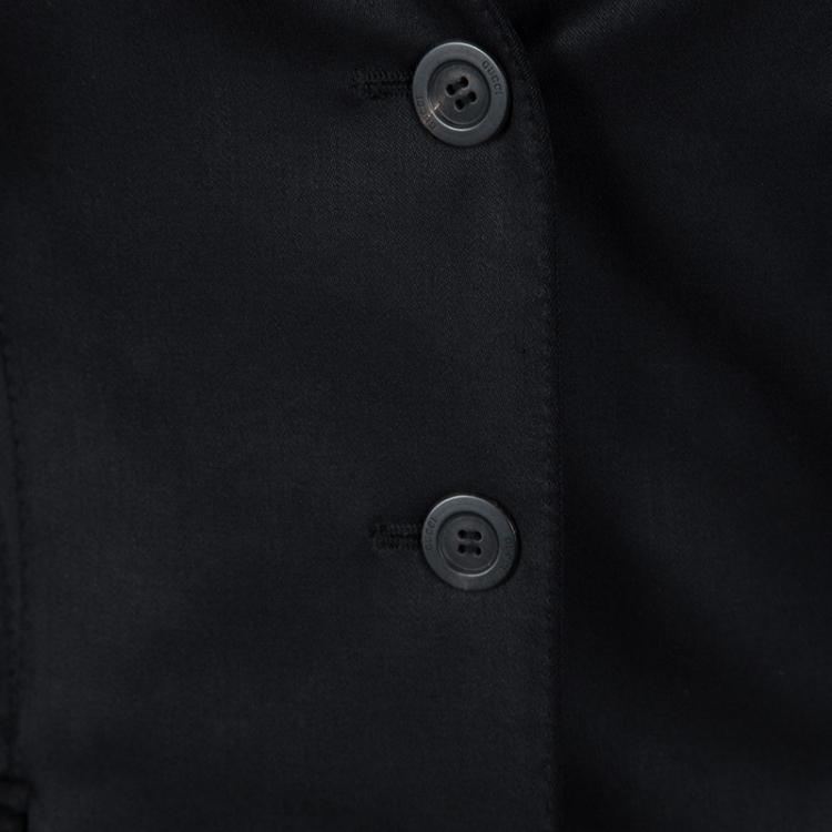 Pre Owned Gucci Black Wool Tailored Blazer M