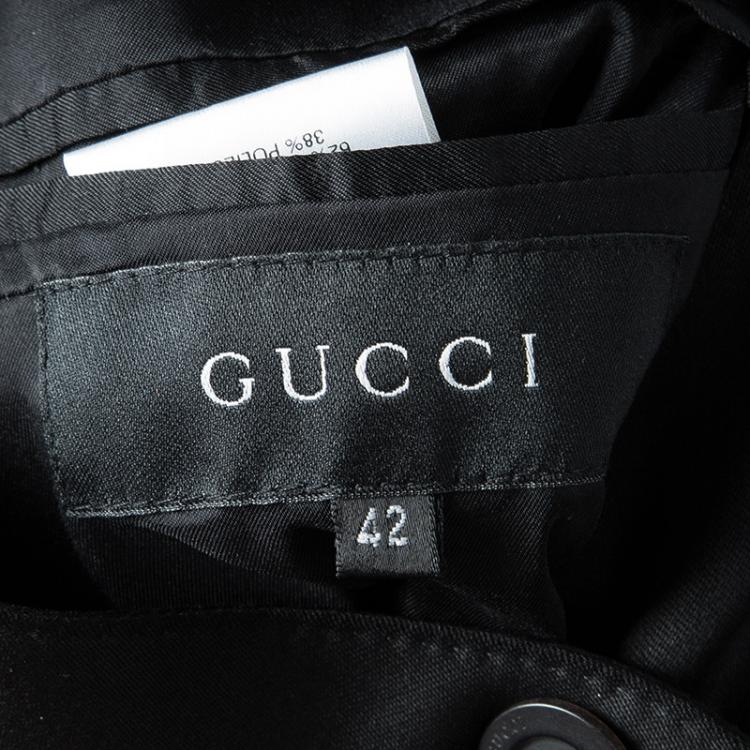Pre Owned Gucci Black Wool Tailored Blazer M