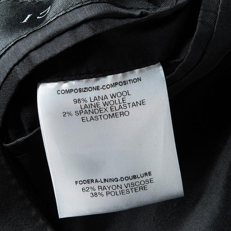 Pre Owned Gucci Black Wool Tailored Blazer M