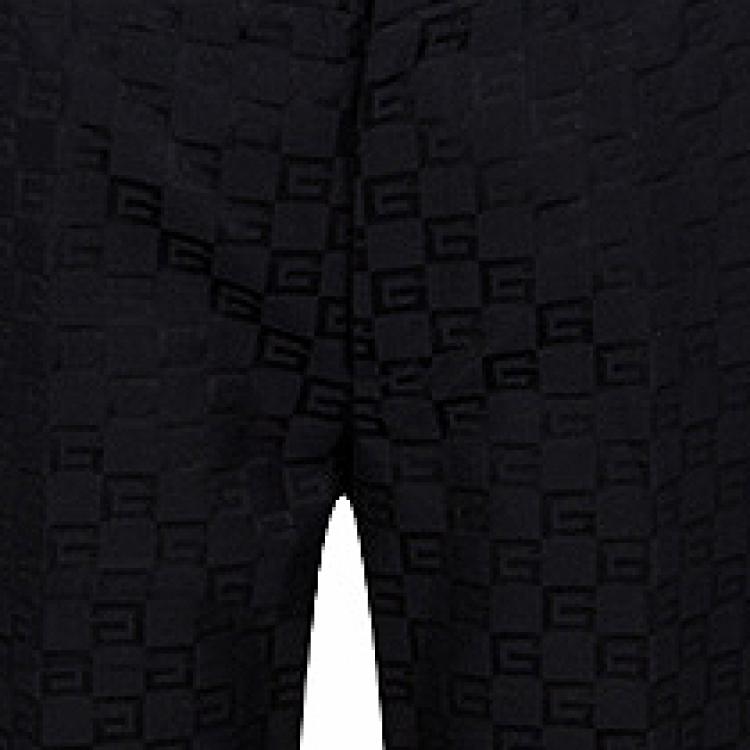 Pre Owned Gucci Black Logo Jacquard Tailored Pants M