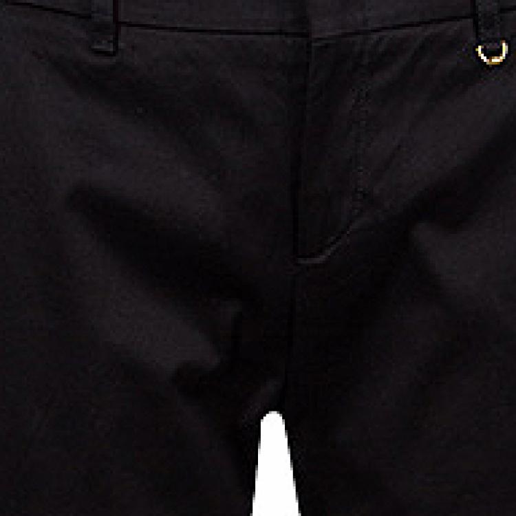 Pre Owned Gucci Black Cotton Straight Fit Trousers M
