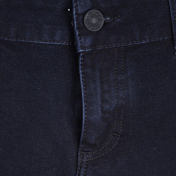 Pre Owned Gucci Indigo Dark Wash Stretch Denim Skinny Jeans S