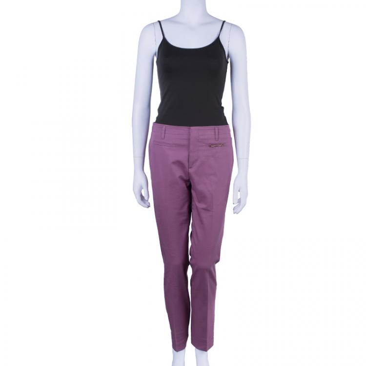 مملوكة مسبقًا Gucci Mauve Tapered Trousers M