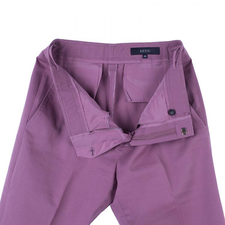 مملوكة مسبقًا Gucci Mauve Tapered Trousers M