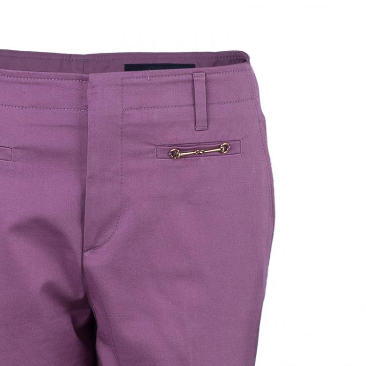 مملوكة مسبقًا Gucci Mauve Tapered Trousers M