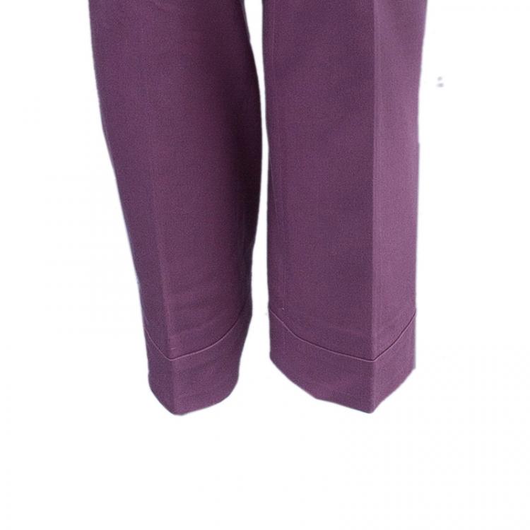 مملوكة مسبقًا Gucci Mauve Tapered Trousers M
