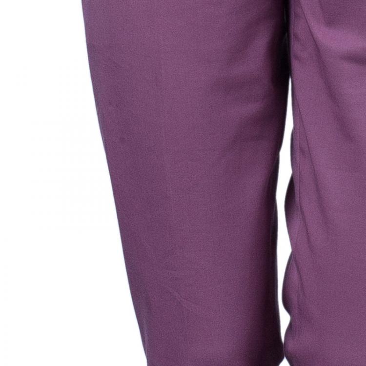 مملوكة مسبقًا Gucci Mauve Tapered Trousers M