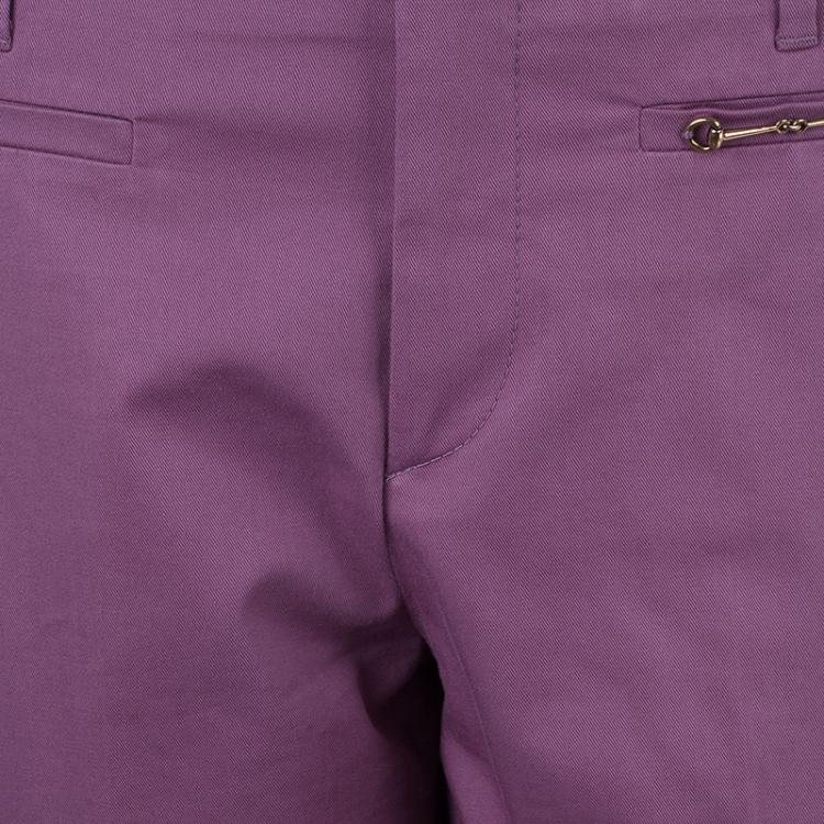 مملوكة مسبقًا Gucci Mauve Tapered Trousers M