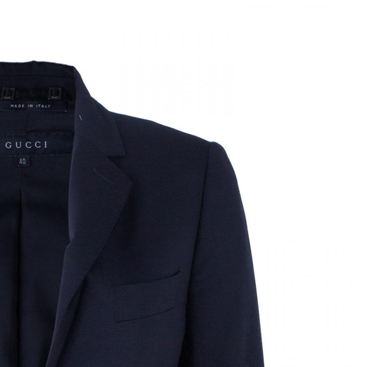 Pre Owned Gucci Black Hook Blazer Jacket S
