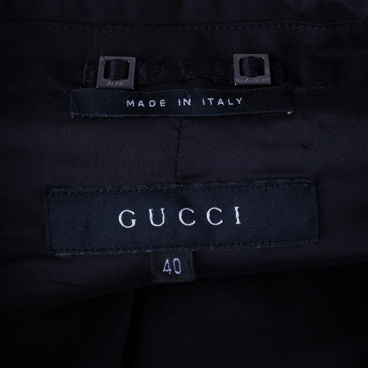 Pre Owned Gucci Black Hook Blazer Jacket S