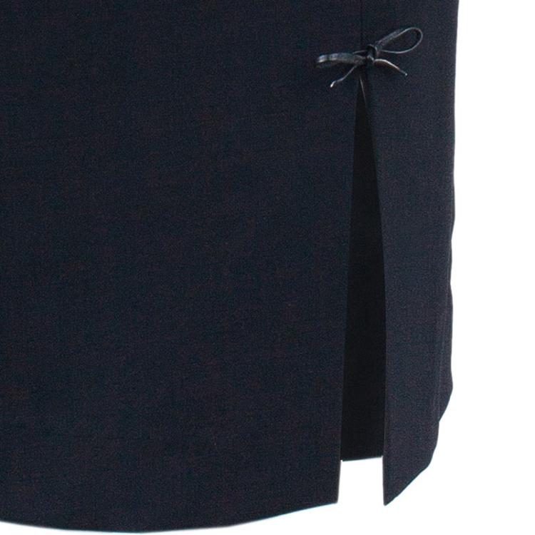 Pre Owned Gucci Black Pencil Skirt S