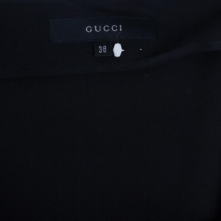 Pre Owned Gucci Black Pencil Skirt S