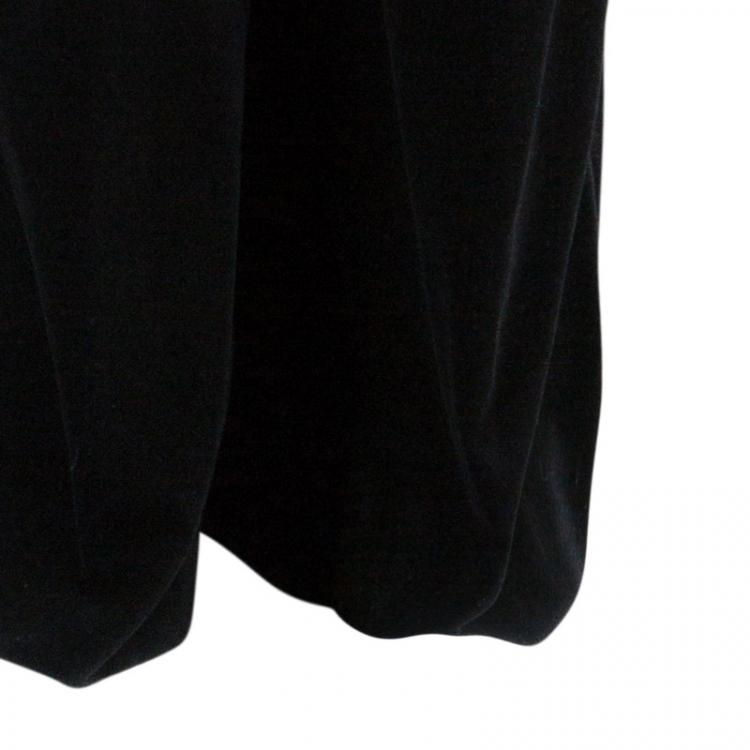 Pre Owned Gucci Black Velvet Flare Pants S