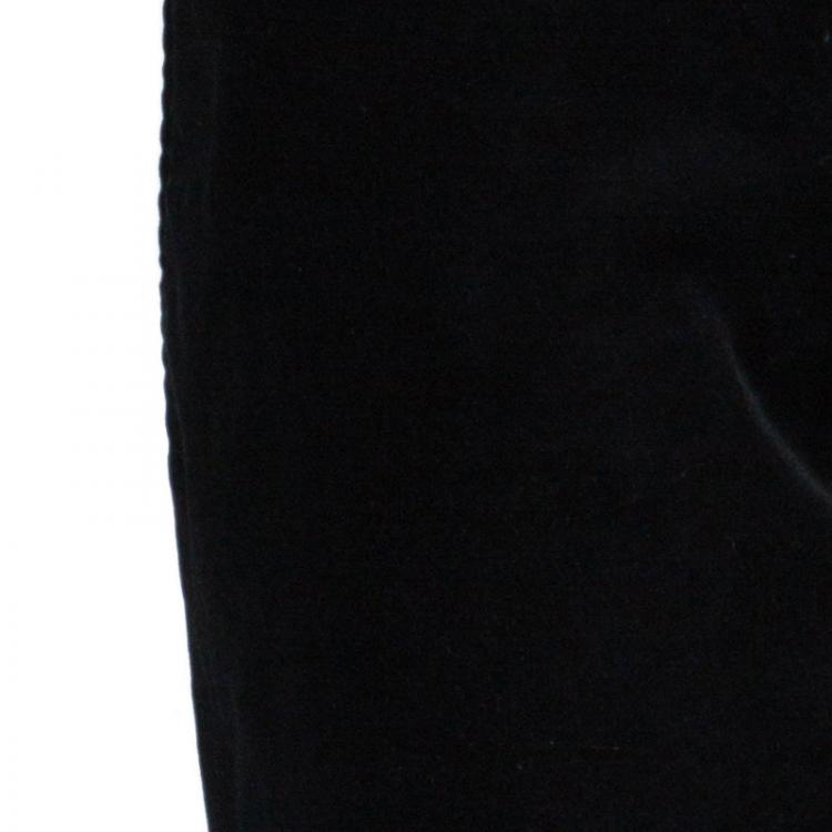 Pre Owned Gucci Black Velvet Flare Pants S