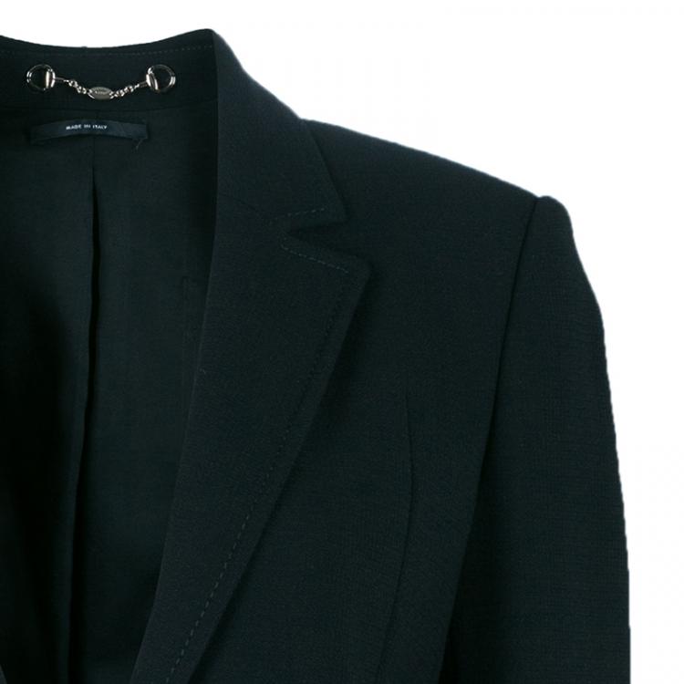 Pre Owned Gucci Black Wool Tailored Blazer M