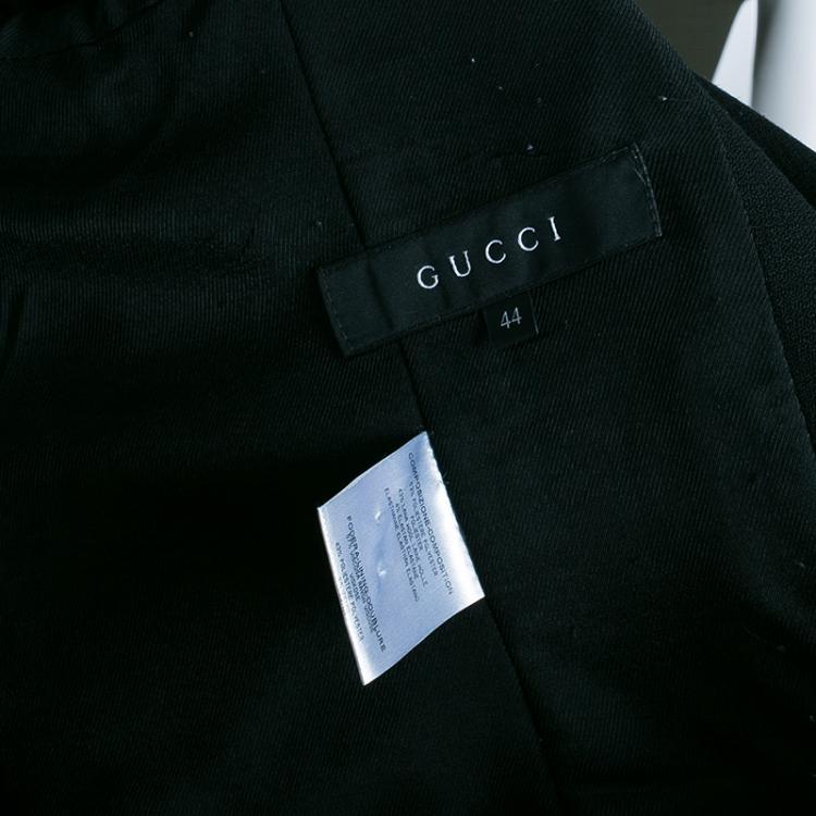 Pre Owned Gucci Black Wool Tailored Blazer M