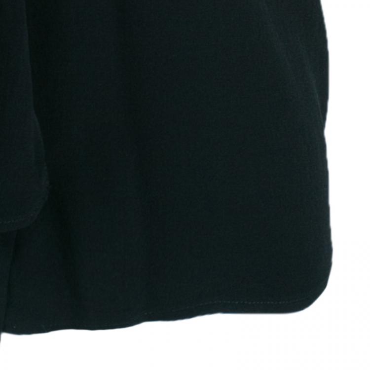 Pre Owned Gucci Black Silk Button Down Top S