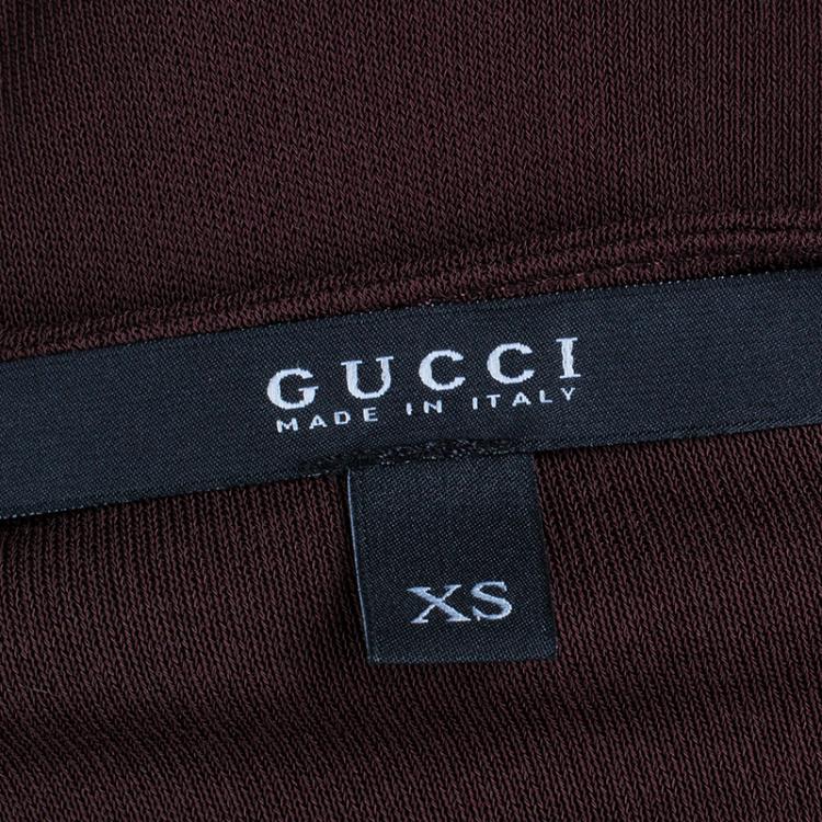Pre Owned Gucci Brown Halterneck Top XS