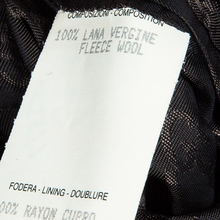 Pre Owned Gucci Grey/Brown Tailored Blazer M