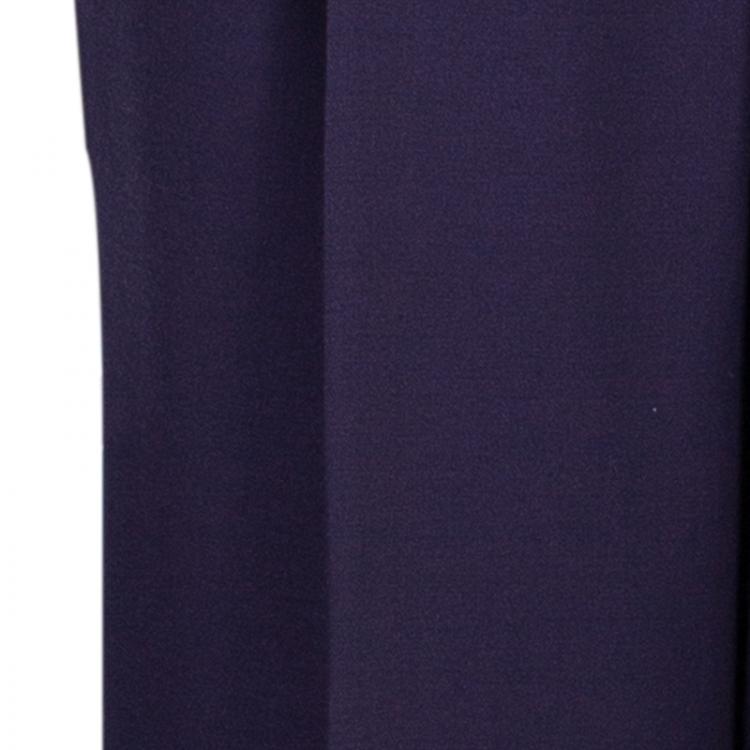 Pre Owned Gucci Purple Wide Leg Trousers M