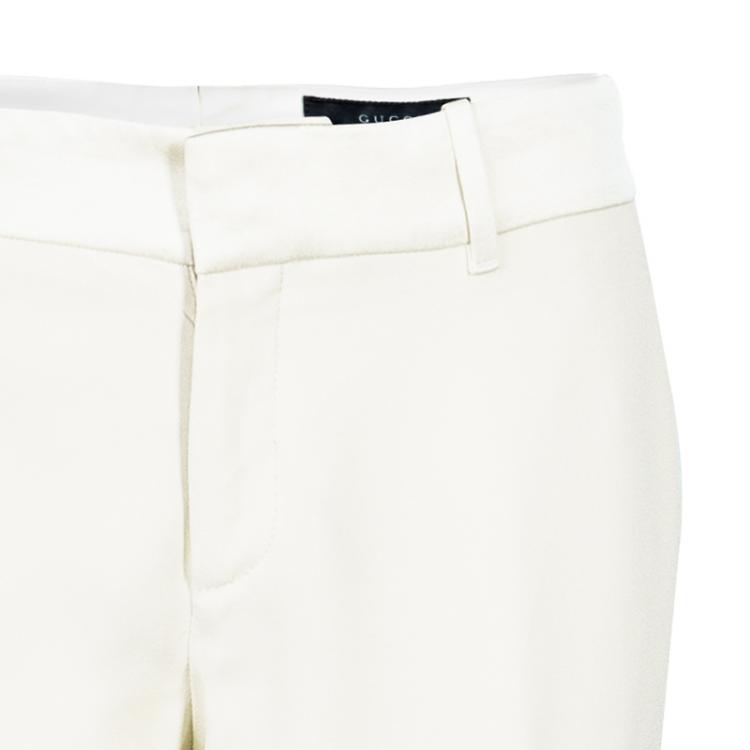 Pre Owned Gucci Cream Tailored Trousers M