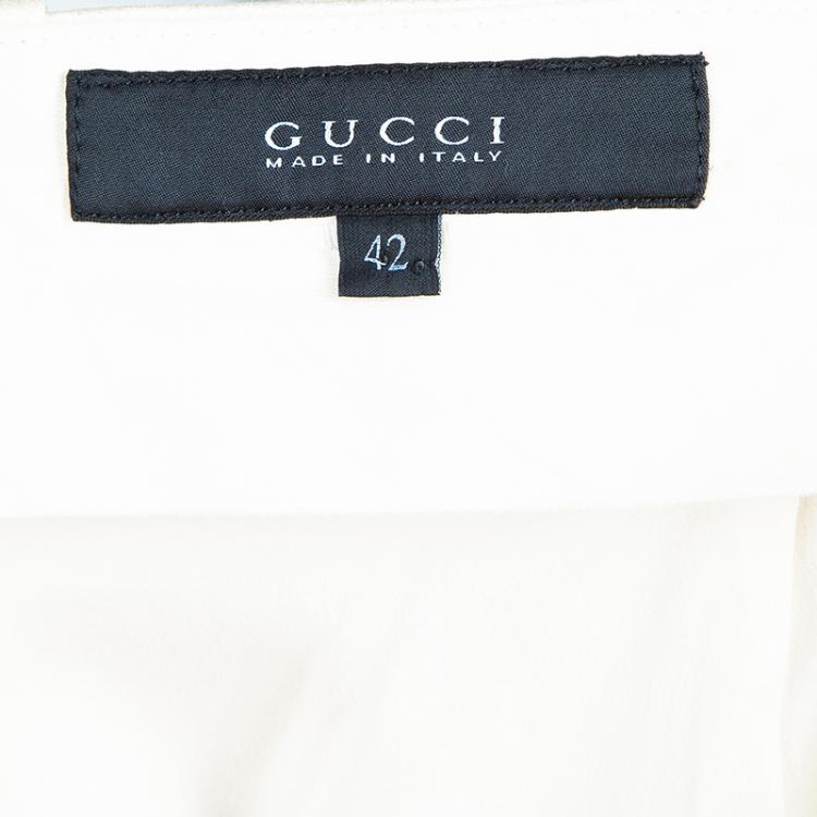 Pre Owned Gucci Cream Tailored Trousers M
