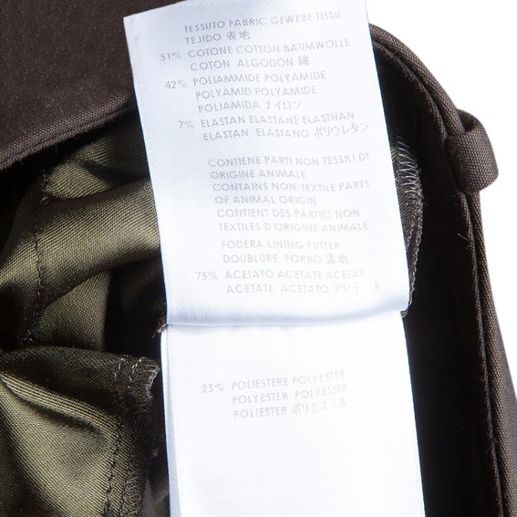 Pre Owned Gucci Olive Green Trousers M
