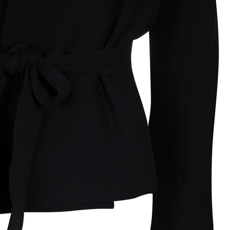 Pre Owned Gucci Black Belted Blazer L